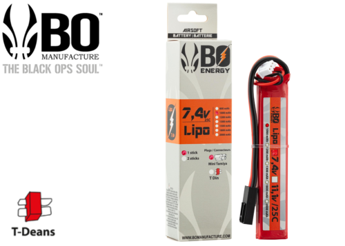 Batterie LIPO BO Manufacture 2S 7.4V 1 Stick 1000mAh 25C