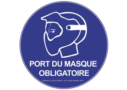 Panneau NF port du masque