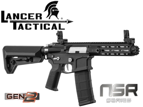 Réplique Airsoft Lancer Tactical LT-32 NSR Hellion Black/Silver pack complet 1j