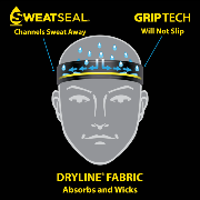 Headband Dye X Halo Black Cyan