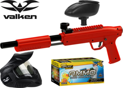 Package Valken Gotcha red + 1000 billes