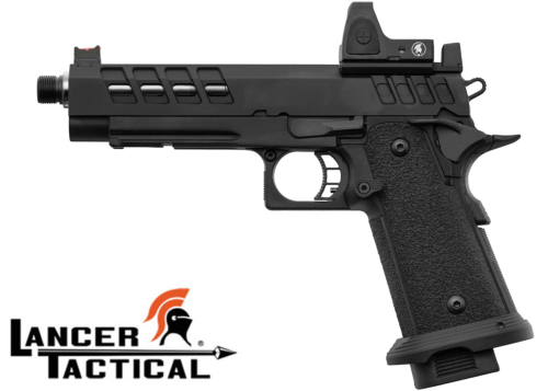 Réplique Airsoft Lancer Tactical GBB Heracles Hi-Capa 5.1 Black + RMR