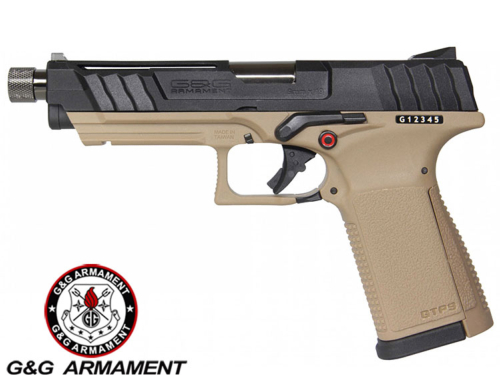 Réplique Airsoft G&G GTP9 black tan gaz GBB