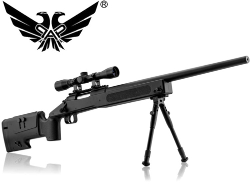 Réplique Airsoft Sniper Double Eagle M62F  type M40 + lunette 4x32 + bipied