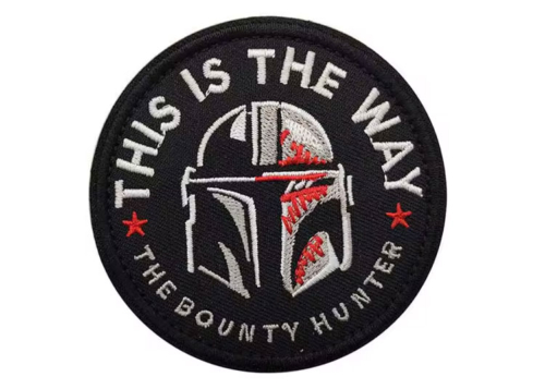  Patch - Mandalorian Helmet red