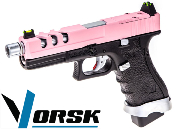 Réplique Airsoft VORSK EU17 Vented Black/Rose GBB