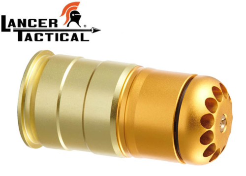 Grenade Airsoft 40mm Lancer Tactical 96 billes gold/orange