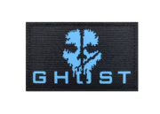 Patch Ghost Black Blue Fonted