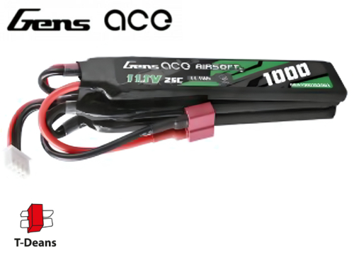 Batterie LIPO Gens 3 stick 2S 11.1V 1000mAh 25C