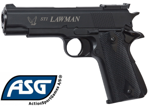 Réplique Airsoft ASG STI Lawman Gaz Black