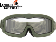 Masque protection Lancer Tactical série Aero olive clear