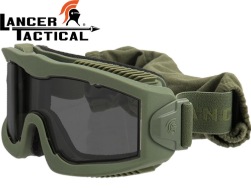 Masque protection Lancer Tactical série Aero olive smoke