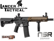 Réplique Airsoft Lancer Tactical LT-18 NSR GEN2 MK18 Black Pack complet 1J