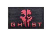 Patch Ghost Black Red Fonted