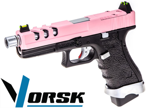 Réplique Airsoft VORSK EU17 Vented Black/Rose GBB