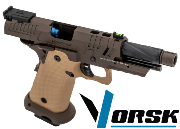 Réplique Airsoft Vorsk CS Hi-Capa 3.8 Vengeance Compact Tan / Bronze 1,0J gaz GBB 