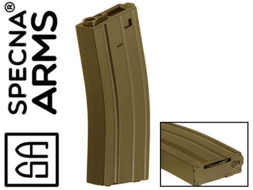 Chargeur Specna Arms 300 Billes Hi-cap M4/M16/M15 Métal Tan