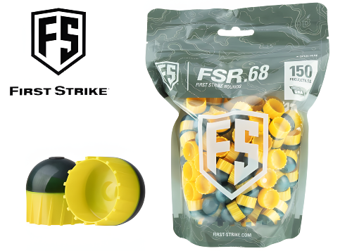 Sachet de 150 billes First Strike smoke yellow / yellow