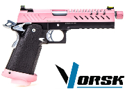 Réplique Airsoft Vorsk Hi Capa 5.1 Noir / Rose gaz GBB