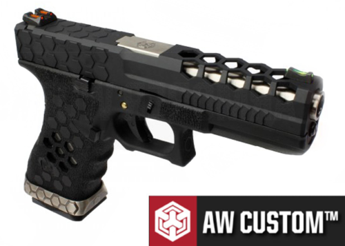 Réplique Airsoft AW Custom VX0101 Hex-Cut Black GBB