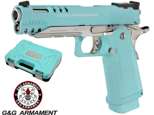 Réplique Airsoft G&G GPM1911 Macaron Blue gaz GBB