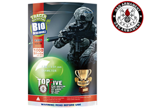 Billes Airsoft G&G Armament Traçantes vertes 0.20g / 1000